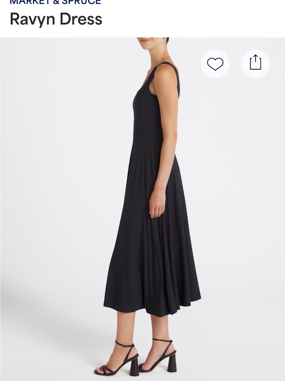 Market & Spruce Black Scoop Neck Sleeveless Maxi Dress - Picture 4 of 5